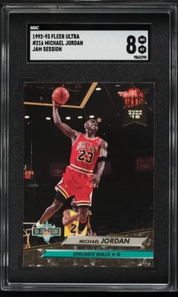 1992 Ultra Jam Session Michael Jordan #216 SGC 8 NM-MT