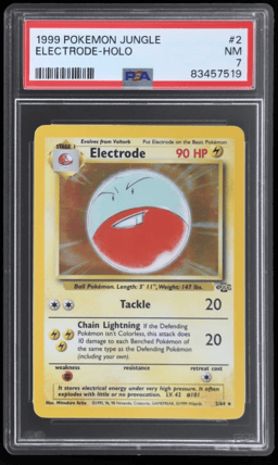 1999 Pokemon Jungle Holo Electrode #2A PSA 7