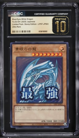2025 Yu-Gi-Oh! Japanese LPST Ultra Rare Blue-Eyes White Dragon #LPST-JP003 CGC 10 PRISTINE