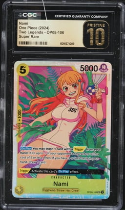 2024 One Piece Two Legends Nami #OP08-106 CGC 10 PRISTINE