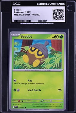 2025 Pokemon Mega Evolution Seedot #13 CGC AUTH