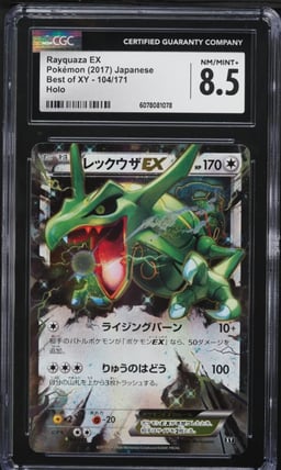 2017 Pokemon Japanese The Best Of XY Rayquaza EX #104 CGC 8.5 NM-MT+