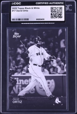 2025 Topps Black & White David Ortiz #17 CGC AUTH