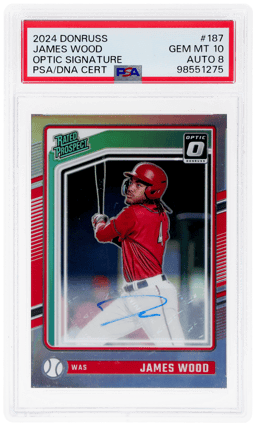 2024 Donruss Optic Rated Prospect Signature James Wood #187 PSA 10
