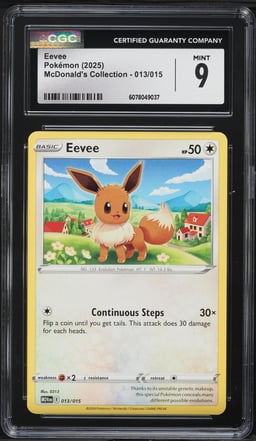 2025 Pokemon Scarlet & Violet McDonald's Collection Eevee #13 CGC 9 MINT