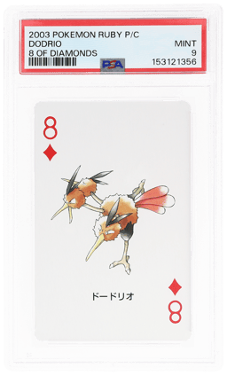 2003 Pokemon Ruby Version Playing Cards 8 of Diamonds Dodrio PSA 9