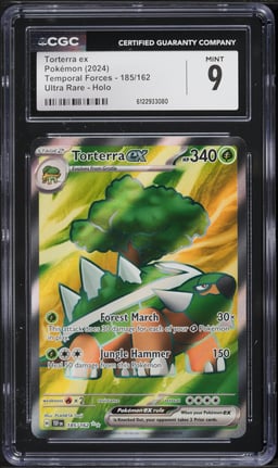 2024 Pokemon Scarlet & Violet Temporal Forces Full Art Torterra ex #185 CGC 9 MINT