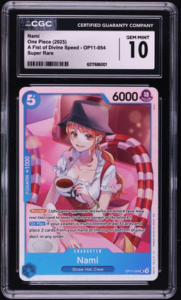2025 One Piece Japanese A Fist Of Divine Speed SR Nami #OP11-054 CGC 10 GEM MINT