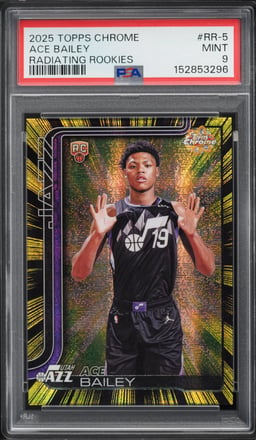 2025 Topps Chrome Radiating Ace Bailey ROOKIE #RR-5 PSA 9 MINT