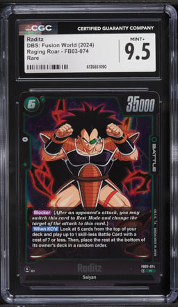 2024 DBS: Fusion World Raging Roar Raditz #FB03-074 CGC 9.5 MINT+