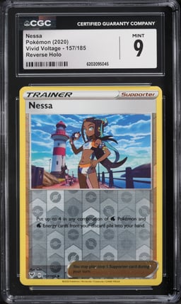 2020 Pokemon Vivid Voltage Reverse Holo Nessa #157 CGC 9 MINT