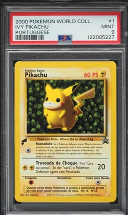 2000 Pokemon Portuguese World Collection Ivy Pikachu #1 PSA 9 MINT
