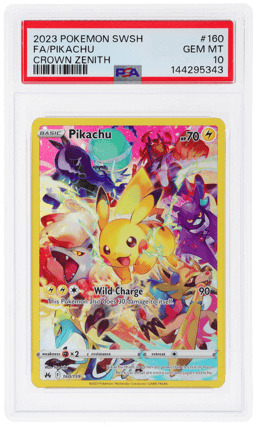 2023 Pokemon Sword and Shield Crown Zenith Pikachu #160 PSA 10