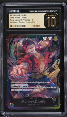 2024 One Piece Promo Sealed Battle Volume 2 Leader Monkey D. Luffy CGC 10 PRISTINE