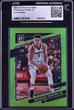 2021 Donruss Optic Lime Green Michael Porter Jr. /149 #7 CGC AUTH