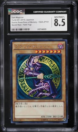 2015 Yu-Gi-Oh! Japanese Duelist Road Of Memory Yami Yugi Dark Magician #15AX-JPY01 CGC 8.5