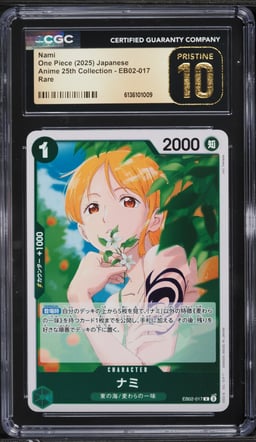 2025 One Piece Japanese Anime 25th Collection Nami #EB02-017 CGC 10 PRISTINE