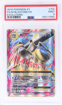 2016 Pokemon XY Evolutions M Blastoise Ex #102 PSA 9