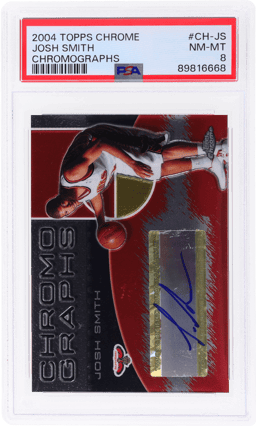 2004 Topps Chrome Chromograph Autograph Josh Smith #CHJS PSA 8