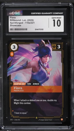 2026 Riftbound League Of Legends Spiritforged Fiora #110a CGC 10 GEM MINT