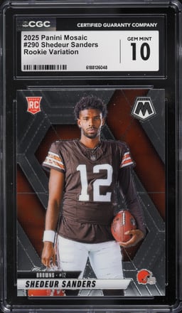 2025 Panini Mosaic Variation Shedeur Sanders ROOKIE #290 CGC 10 GEM MINT