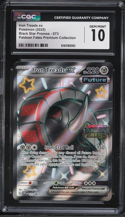 2025 Pokemon SV Promo Paldean Fates Premium Collection Full Art Iron Treads EX #73 CGC 10