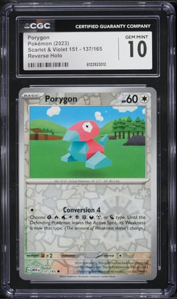 2023 Pokemon Scarlet & Violet 151 Reverse Holo Porygon #137 CGC 10 GEM MINT