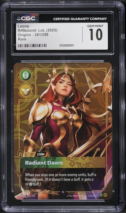 2025 Riftbound: LoL Origins Leona #261 CGC 10 GEM MINT