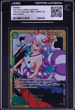 2024 One Piece Japanese Premium Booster Best SEC Yamato #OP01-121 CGC AUTH