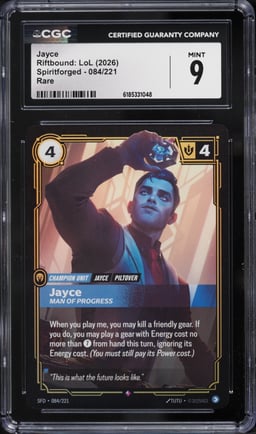 2026 Riftbound League Of Legends LoL Spiritforged Jayce #84 CGC 9 MINT