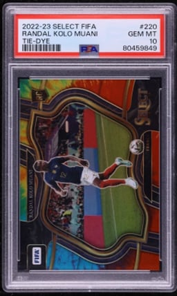 2022 Select Field Level FIFA Tie-Dye Randal Kolo Muani ROOKIE /49 PSA 10 GEM