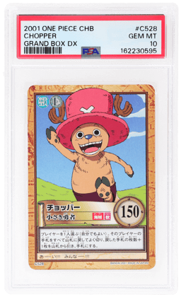 2001 One Piece Bandai Carddass Hyper Battle Grand Box Dx Japanese Chopper #C528 PSA 10
