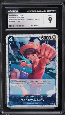 2024 One Piece Premium The Best Foil Monkey D. Luffy #P-055 CGC 9 MINT