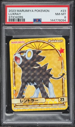 2023 Pokemon Japanese Marumiya Stickers Luxray #23 PSA 8 NM-MT
