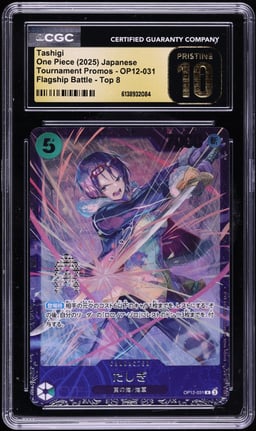 2025 One Piece Japanese Promo Flagship Battle Top 8 Tashigi #OP12-031 CGC 10 PRISTINE