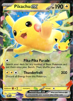 2026 Pikachu ex #53 30th Celebration