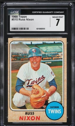 1968 Topps Russ Nixon #515 CGC 7 NRMT