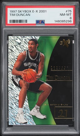 1997 Skybox E-X2001 Tim Duncan ROOKIE #75 PSA 8 NM-MT