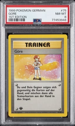 1999 POKEMON GERMAN 1ST ED #75 GORE PSA 8