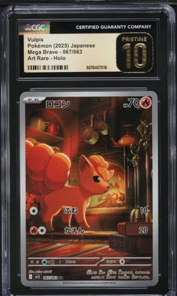 2025 Pokemon Japanese Mega Brave AR Vulpix #67 CGC 10 PRISTINE