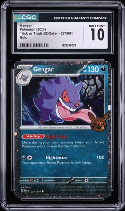 2024 Pokemon Scarlet & Violet Paldean Fates Trick Or Trade Holo Gengar #57 CGC 10 GEM MINT