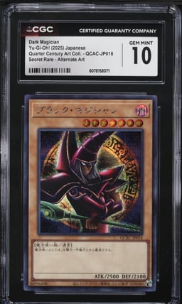 2025 Yu-Gi-Oh! Japanese QCAC Alt Art Dark Magician #QCAC-JP018 CGC 10 GEM MINT
