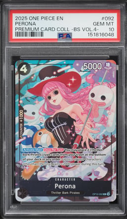 2025 One Piece Premium Best Selection Vol.4 Perona #OP10-092 PSA 10 GEM MINT