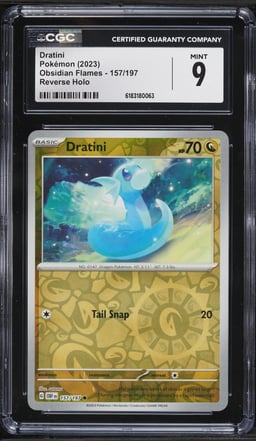 2023 Pokemon Scarlet & Violet Obsidian Flames Reverse Holo Dratini #157 CGC 9 MINT