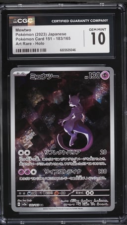 2023 Pokemon Japanese Scarlet & Violet 151 AR Mewtwo #183 CGC 10 GEM MINT