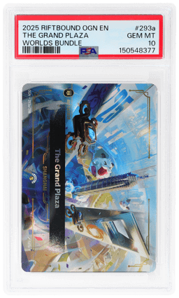 2025 Riftbound League of Legends Origins Worlds Bundle Shanghai the Grand Plaza #293a PSA 10
