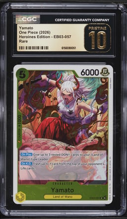 2026 One Piece Heroines Edition Yamato #EB03-057 CGC 10 PRISTINE