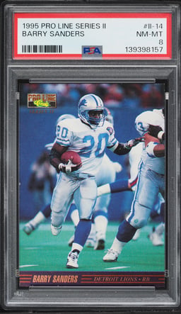 1995 Pro Line Series II Barry Sanders #II-14 PSA 8 NM-MT