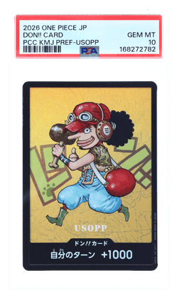 2026 One Piece Premium Card Collection Kumamoto Prefecture Special Japanese Usopp Don!! Card PSA 10
