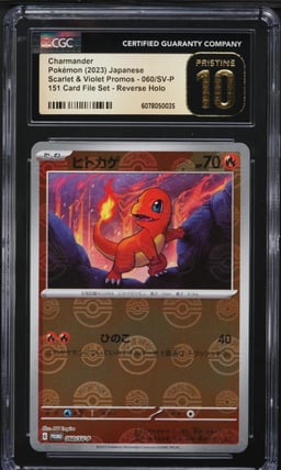 2023 Pokemon Japanese SV Promo 151 Poke Ball Reverse Holo Charmander #60 CGC 10